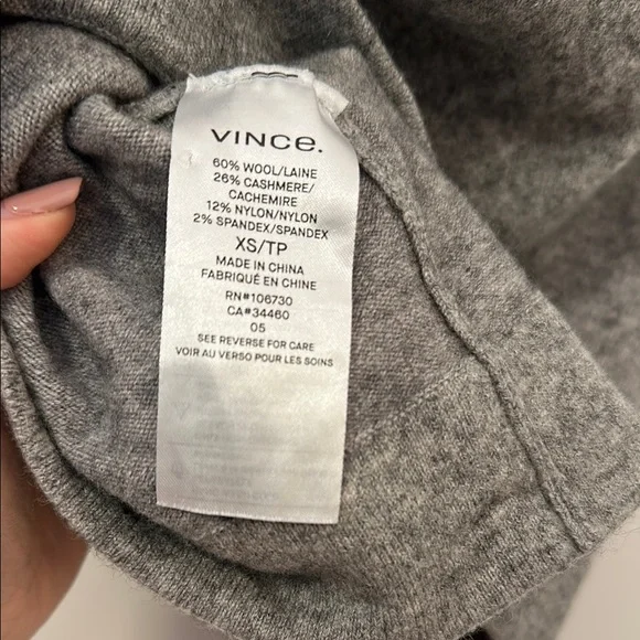 Vince Gray Wool Cashmere Pencil Skirt Knee-Length - Picture 6 of 6